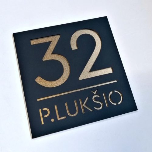 modernus-namo-numeris-gatves-pavadinimas-aukso-juoda