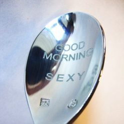 Šaukštelis su lazeriu graviruotu užrašu „Good morning“