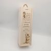 Vertikali medinė dėžutė su palinkėjimu seneliui ir gėlių ornamentais