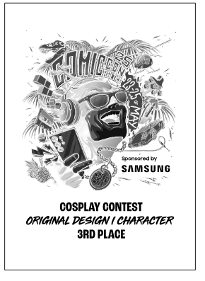 Nespalvinis „Cosplay Contest Original Design Character“ trečios vietos graviravimo maketas