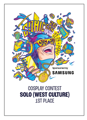 Spalvinis „Cosplay Contest Solo (West Culture)“ pirmos vietos apdovanojimo maketas