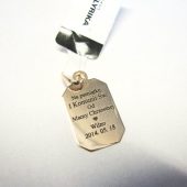 Auksinis pakabukas su lazeriu graviruotu tekstu