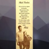 Graviruota medinė dėžutė su vestuvine padėka tėveliams ir poros nuotrauka