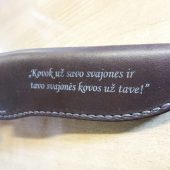 Odinis peilio dėklas su lazeriu graviruotu vaizdu
