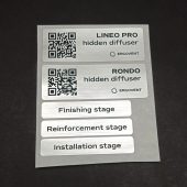 Metalizuotas lipdukas su QR kodu