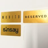 Metalizuoti lipdukai su logotipais