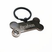 Lazeriu graviruotas metalinis šuns pakabukas
